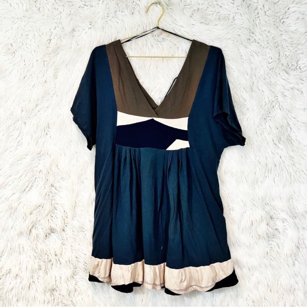 Rebecca Taylor color block jersey tunic dress